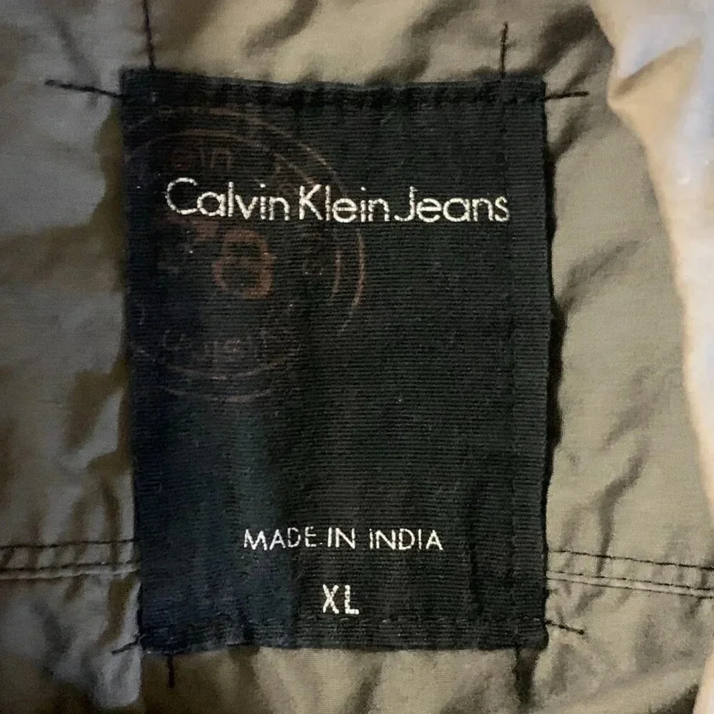 Calvin Klein Jeans Men's Motor Blow Apart Graphic Snap‎ Up Shirt Size XL